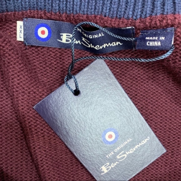 Ben Sheman Popcorn Texture Quarter-Zip Sweater - Picture 3 of 6